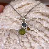 Sap Green, Indigo Blue and Rose Madder Necklace