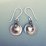 textured disks earrings