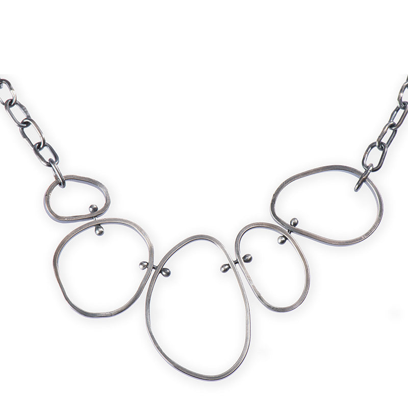 Boulders Necklace with Hand Crafted Chain