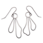 silver flower earrings