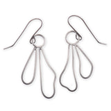 silver flower earrings