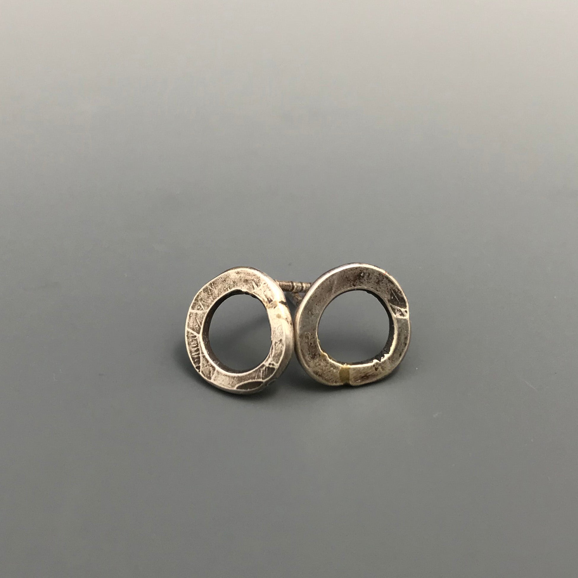 Simple forged sterling studs