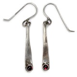 Silver Wedges with Gemstones