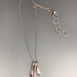 Wedges with Gemstones Necklace