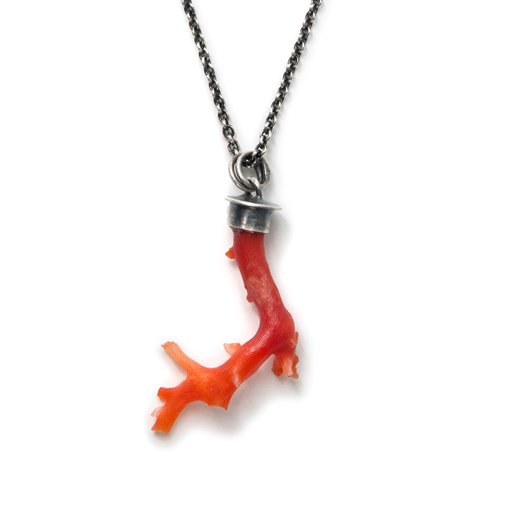 sterling silver vintage coral necklace