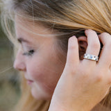 Sterling Band with Multicolored Sapphires