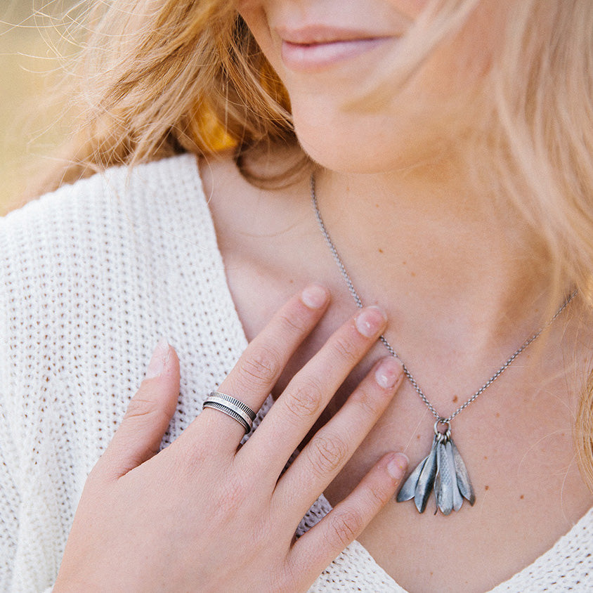 Textured Dream Catcher Necklace