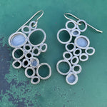 contemporary one of a kind sterling silver dangle earrings