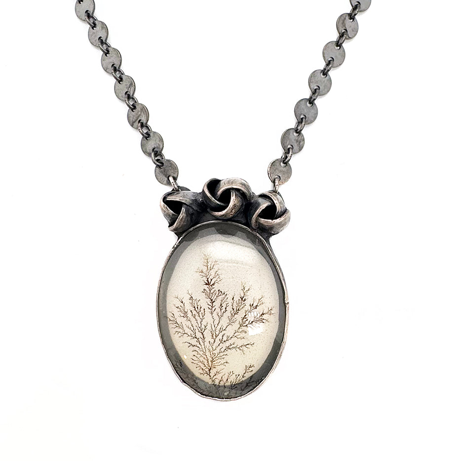 dendritic quartz necklace