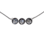 Montana sapphire rough gemstone silver necklace