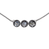 Montana sapphire rough gemstone silver necklace