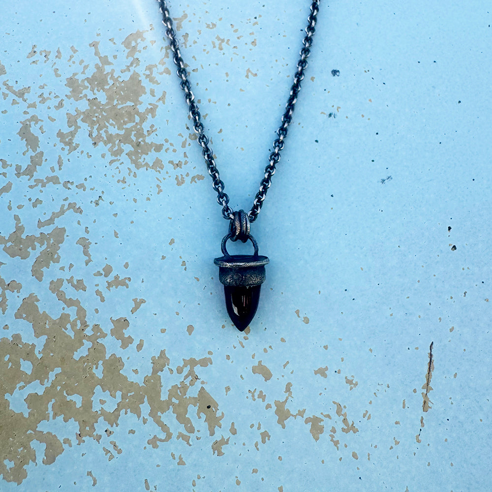 Garnet Bullet Necklace