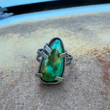 Green Turquoise Ring - size 10