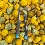 Silver Wedges with Gemstones