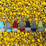 Kite Earrings in Blue-Black