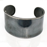 Wide Textured Sterling Cuff Bracelet