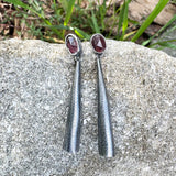 Modigliani Earrings with Garnets