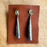 Modigliani Earrings with Faceted Sphene