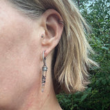 Montana Agate Spikes Hoop Earrings