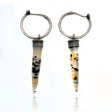 Montana Agate Spikes Hoop Earrings