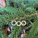 Three in a Row Necklace - Gold and Silver