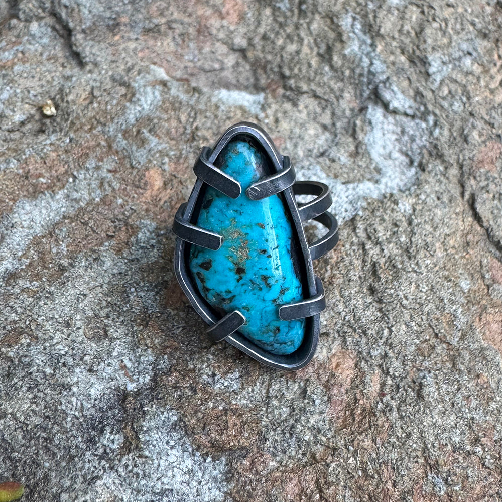 Viking Turquoise Ring - size 9