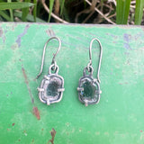 Watermelon Tourmaline Slice Earrings