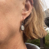 Watermelon Tourmaline Slice Earrings