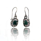 Watermelon Tourmaline Slice Earrings