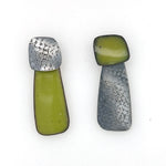 silver and enamel earrings