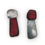 silver and enamel earrings